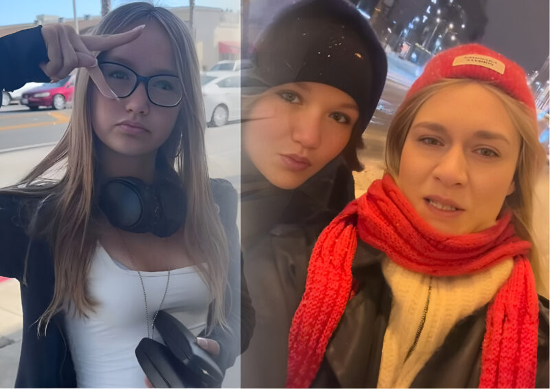 Мария Машкова с дочерьми Александрой и Стефанией.