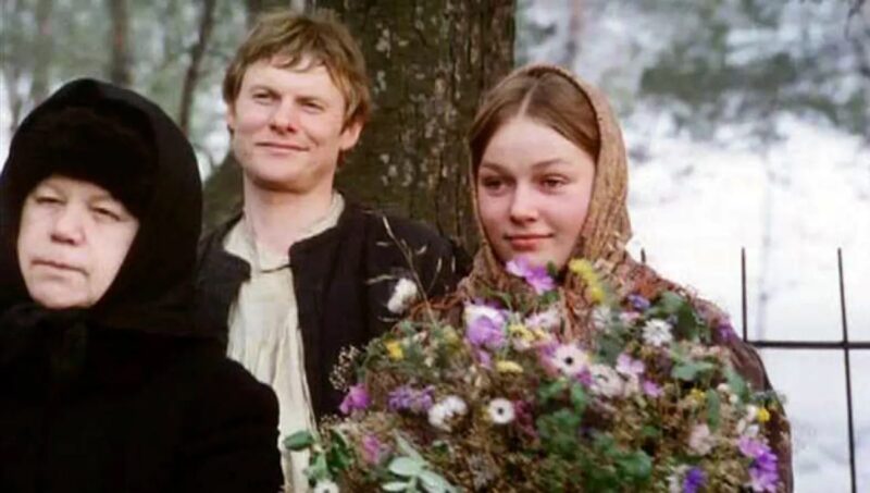 Юная Наталья Андрейченко на съёмках «Сибириады» в 1978 году.