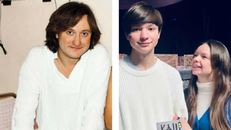 Алиса Гребенщикова с сыном Алексеем и Сергеем Дандуряном