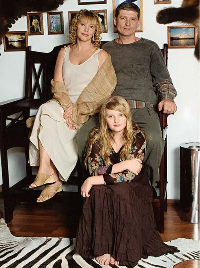 Елена Проклова с супругом Андреем Тришиным и дочерью Полиной