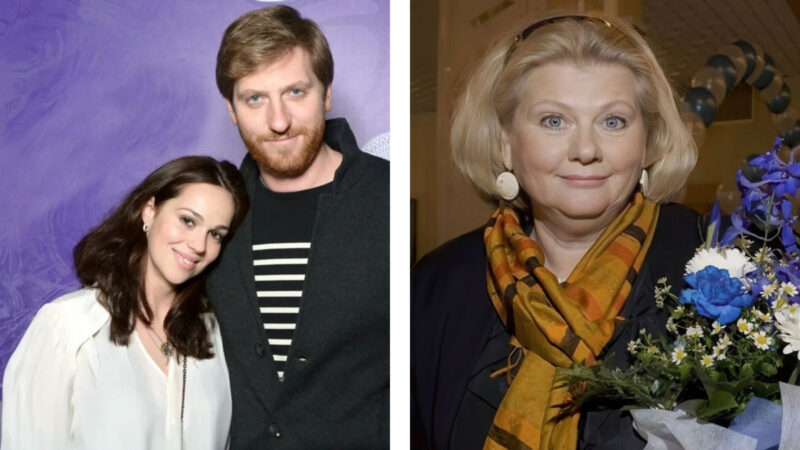 Евгений Эйдлин со второй супругой Полиной и его знаменитая мама Ирина Муравьёва.