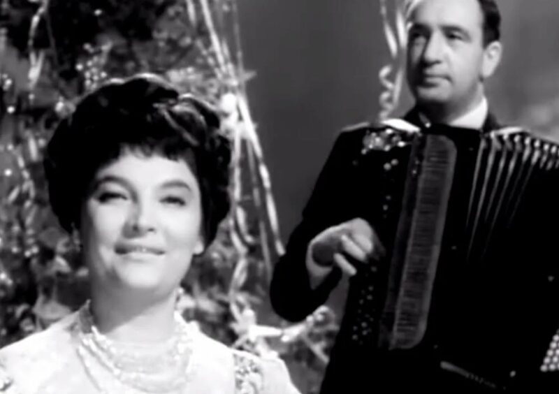 Ольга Воронец с баянистом Рафаилом Бобковым, ее вторым супругом