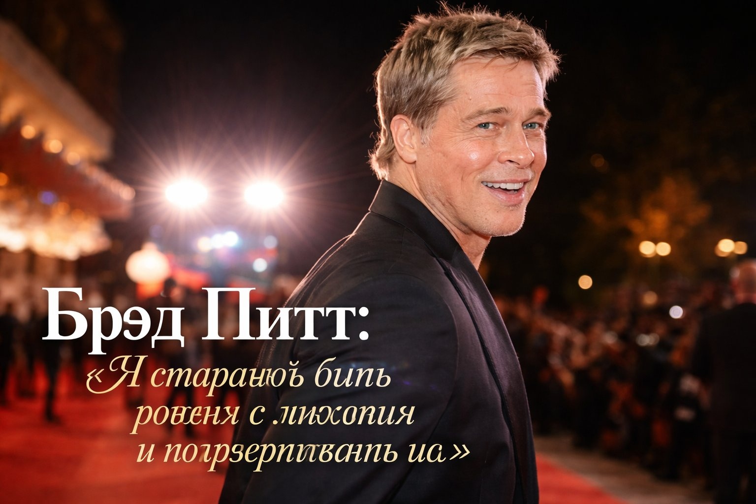 Брэд Питт: «Я стараюсь быть рядом с людьми и поддерживать их»