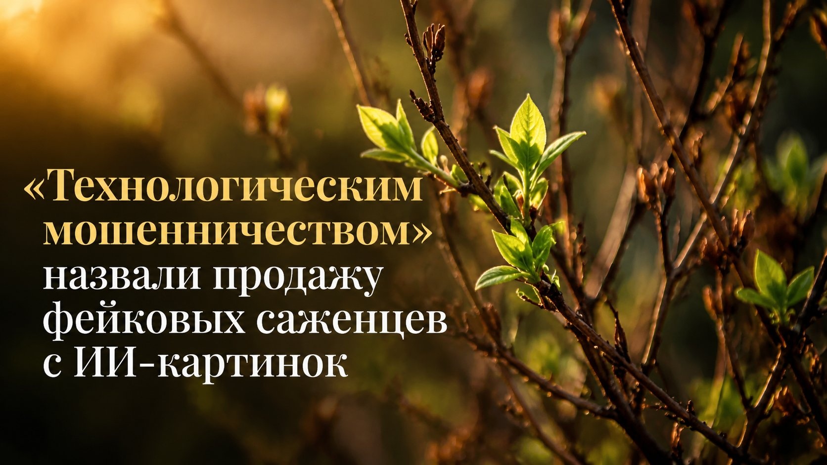 «Технологическим мошенничеством» назвали продажу фейковых саженцев с ИИ-картинок
