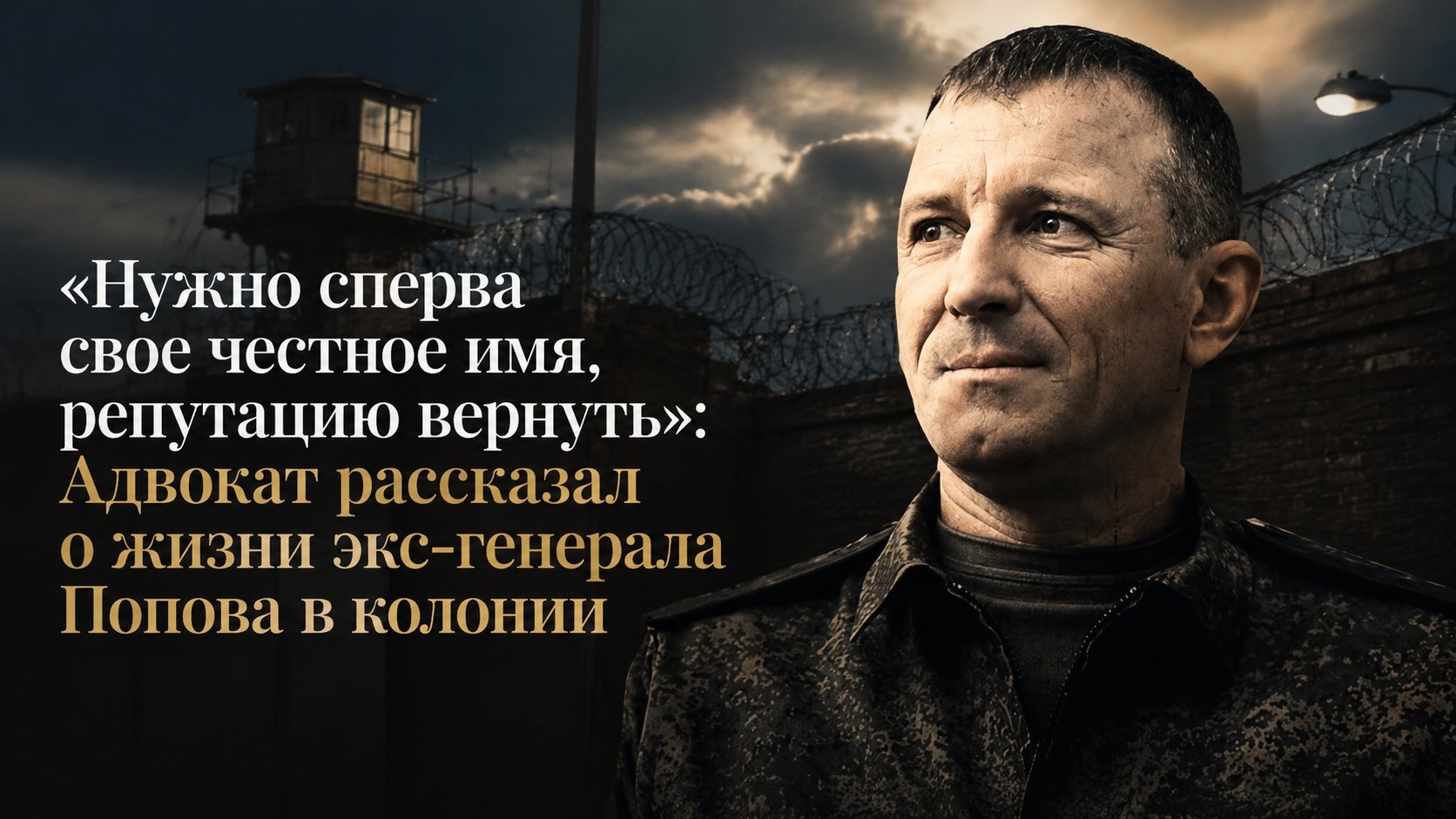 «Нужно сперва свое честное имя, репутацию вернуть»: Адвокат рассказал о жизни экс-генерала Попова в колонии