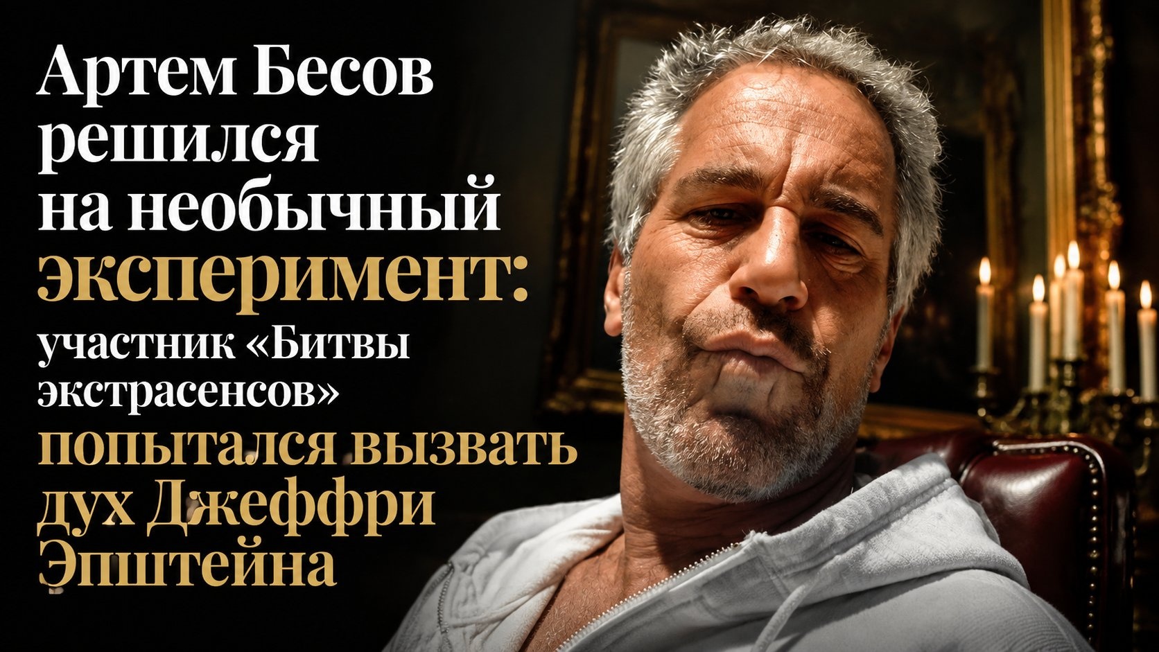 Артем Бесов решился на необычный эксперимент: участник «Битвы экстрасенсов» попытался вызвать дух Джеффри Эпштейна