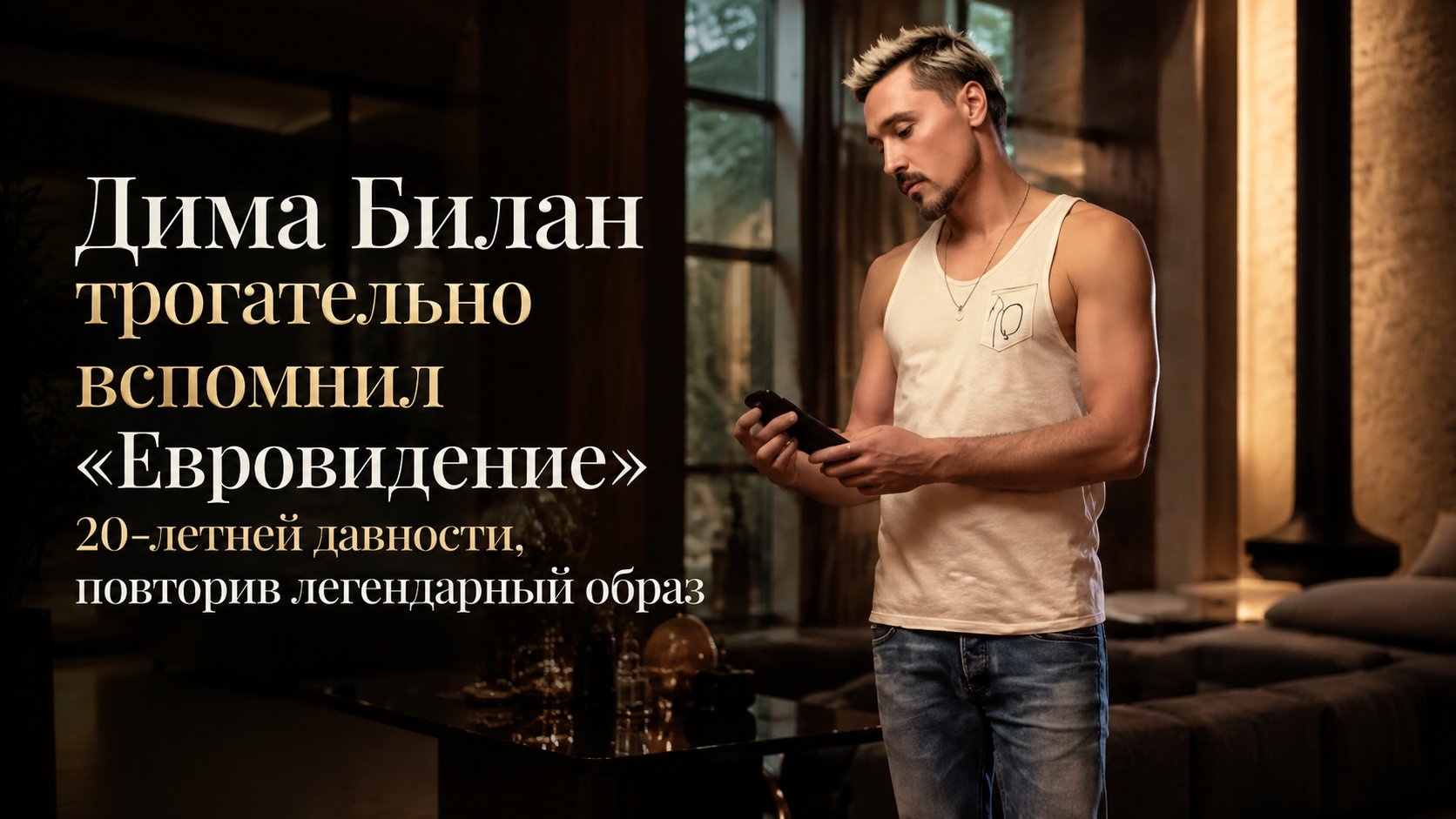 Дима Билан трогательно вспомнил «Евровидение» 20-летней давности, повторив легендарный образ