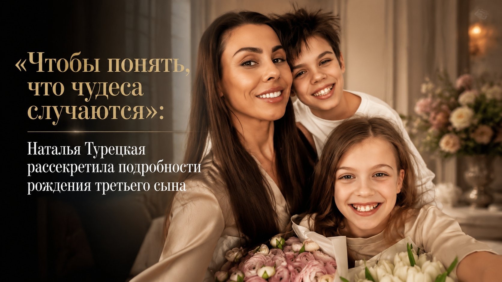 «Чтобы понять, что чудеса случаются»: Наталья Турецкая рассекретила подробности рождения третьего сына
