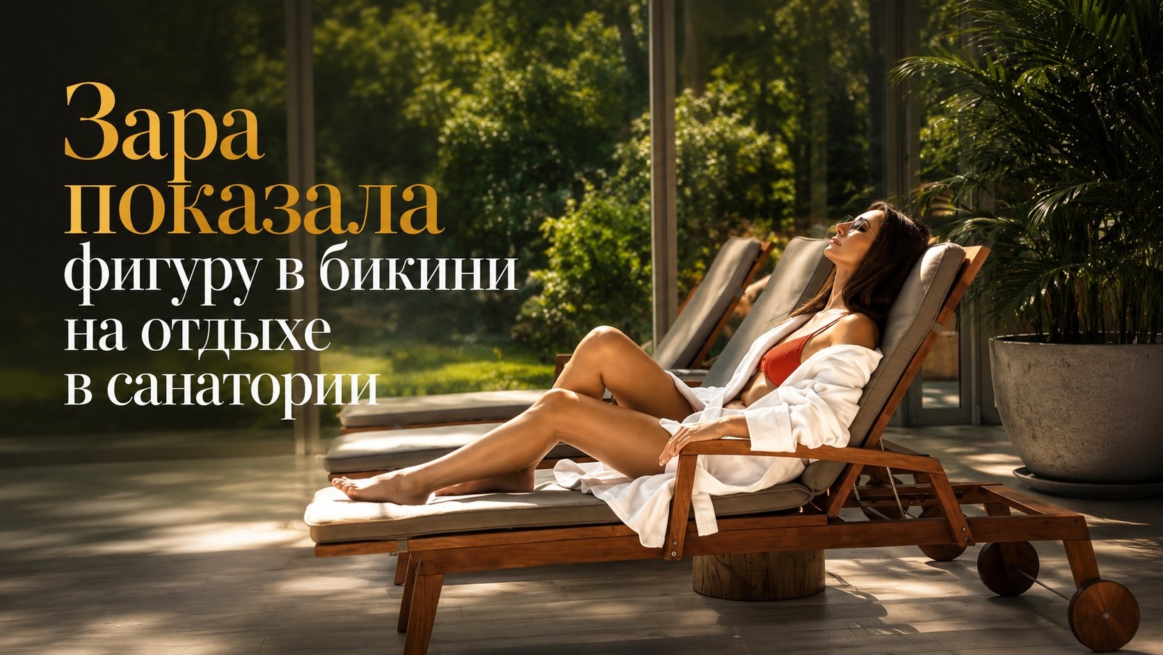 Зара показала фигуру в бикини на отдыхе в санатории