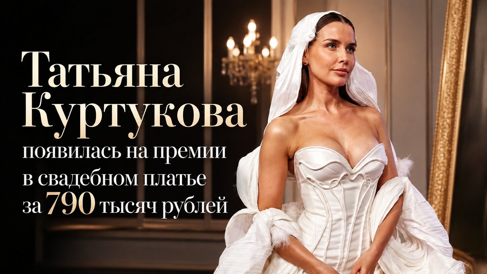 Татьяна Куртукова появилась на премии в свадебном платье за 790 тысяч рублей