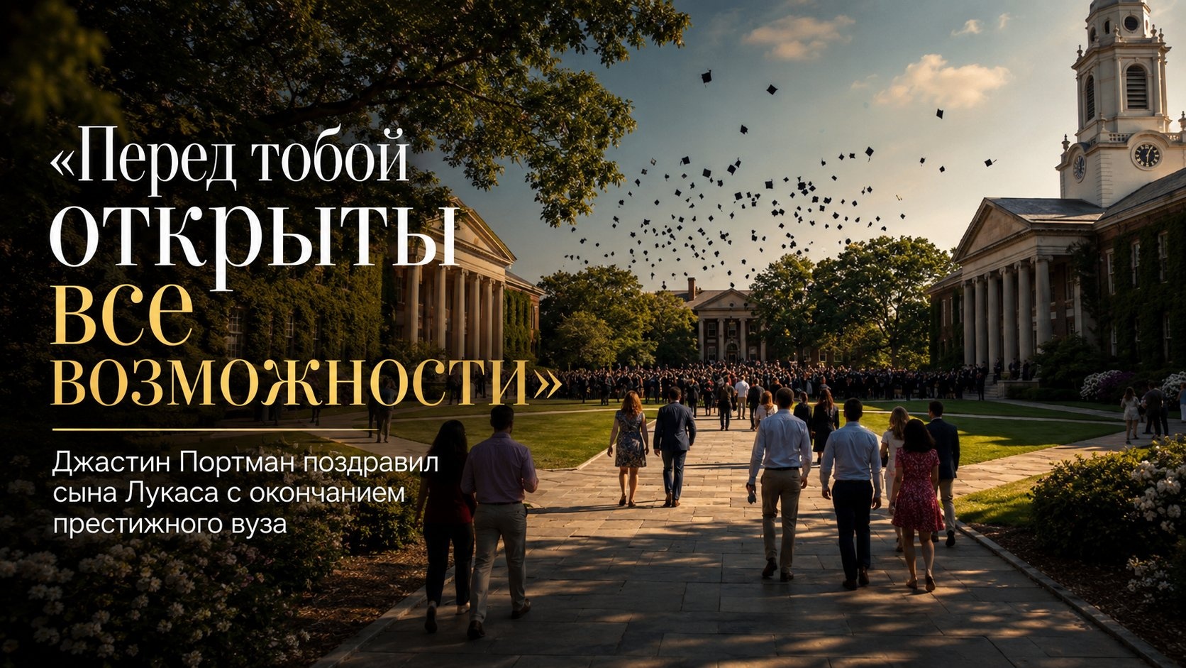 «Перед тобой открыты все возможности»: Джастин Портман поздравил сына Лукаса с окончанием престижного вуза