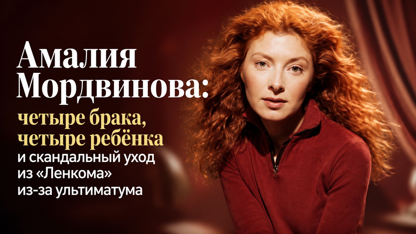 Амалия Мордвинова: четыре брака, четыре ребёнка и скандальный уход из «Ленкома» из-за ультиматума