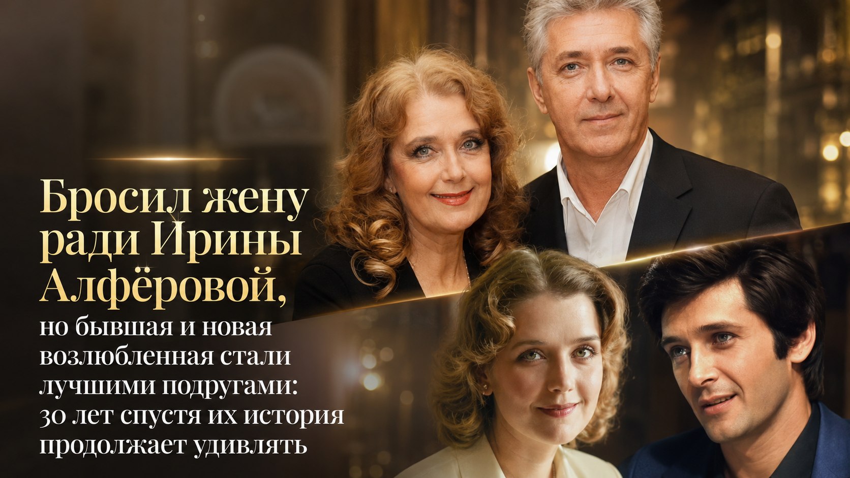 Бросил жену ради Ирины Алфёровой, но бывшая и новая возлюбленная стали лучшими подругами: 30 лет спустя их история продолжает удивлять