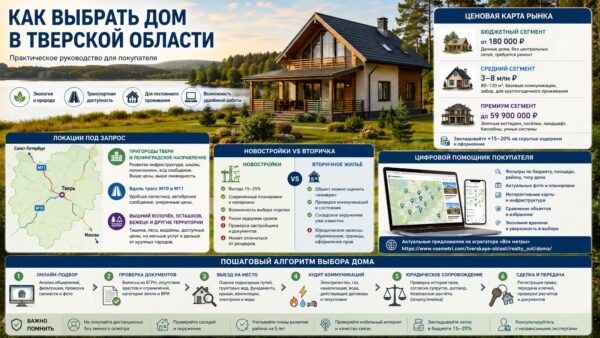 Как выбрать дом в Тверской области: практический гид по районам, бюджетам и подводным камням