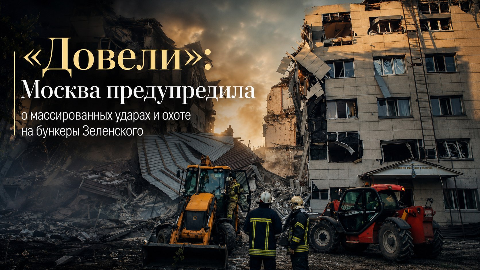 «Довели»: Москва предупредила о массированных ударах и охоте на бункеры Зеленского
