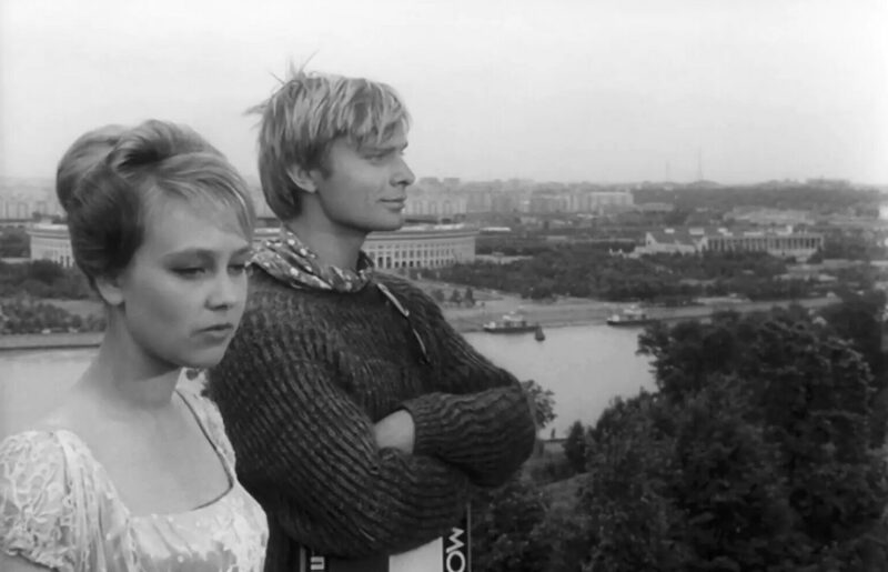 На съемках фильма «Я не хочу сниматься» с Галиной Федотовой, 1967 год
