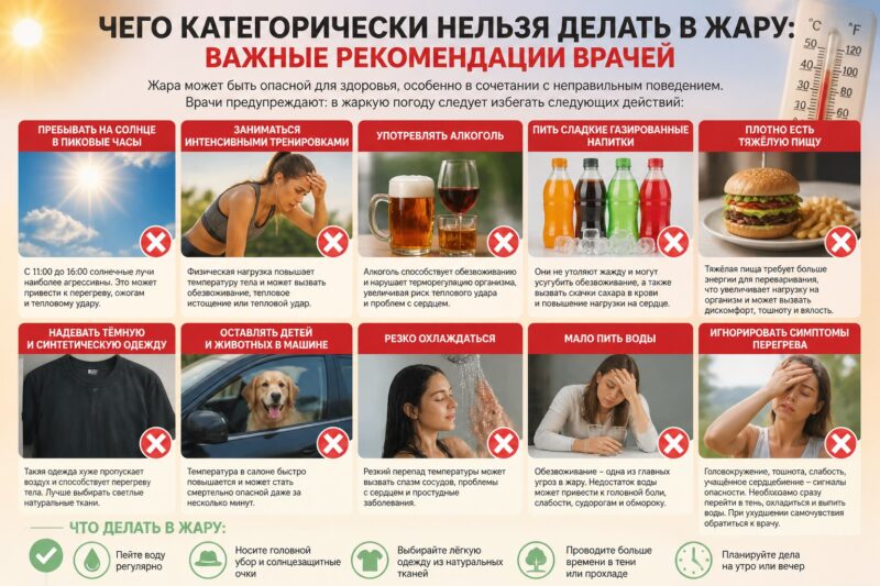 Жара до +32: Опасные ошибки, которые могут стоить здоровья в московском пекле