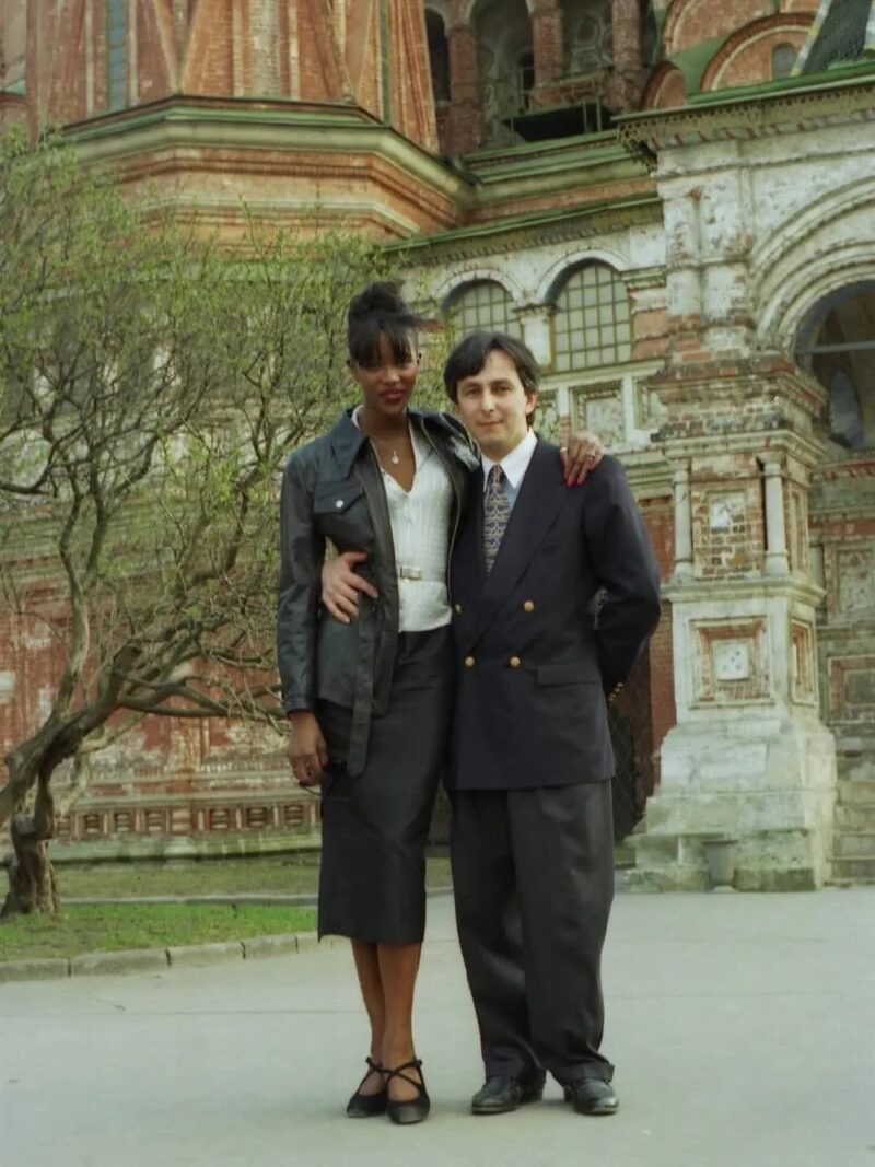 Наоми Кэмпбелл и Умар Джабраилов в Москве, 1995 год