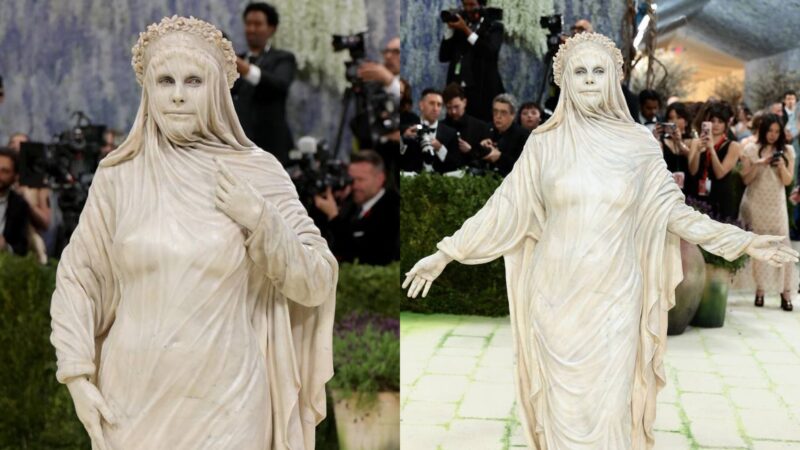 Мраморная статуя с безумным взглядом: чем Хайди Клум шокировала Met Gala 2026