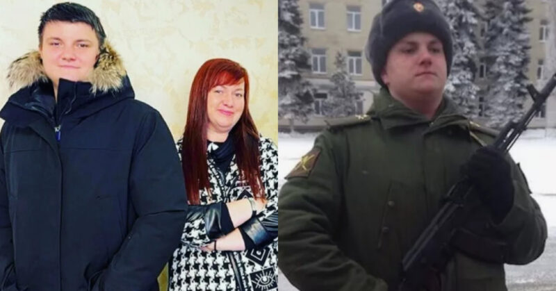Ольга Картункова с сыном Александром, который настоял на службе вопреки её просьбам
