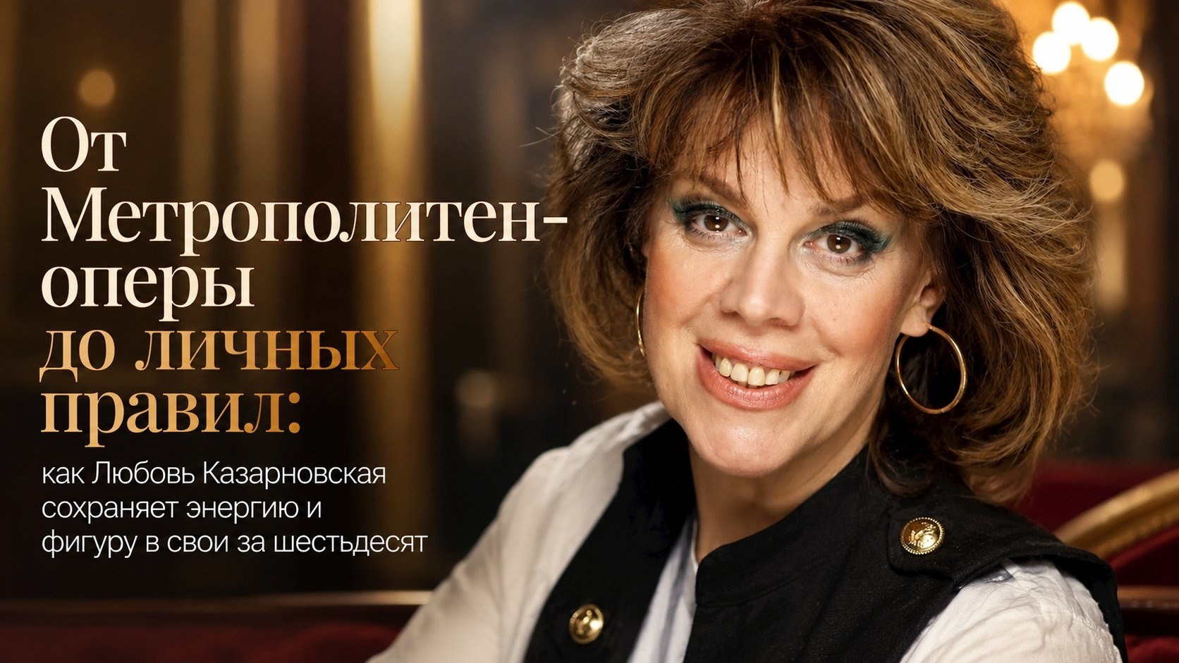 От Метрополитен-оперы до личных правил: как Любовь Казарновская сохраняет энергию и фигуру в свои за шестьдесят