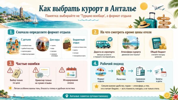 Как выбрать курорт в Анталье под свой формат отдыха