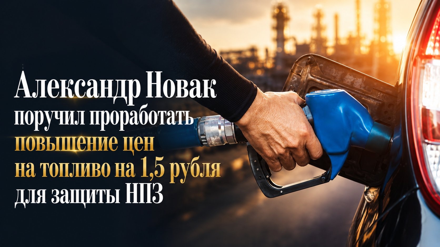 Александр Новак поручил проработать повышение цен на топливо на 1,5 рубля для защиты НПЗ