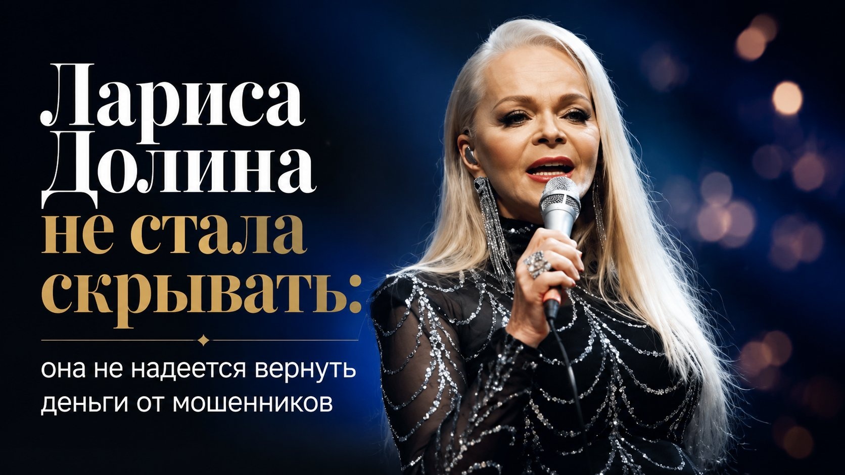 Лариса Долина не стала скрывать: она не надеется вернуть деньги от мошенников