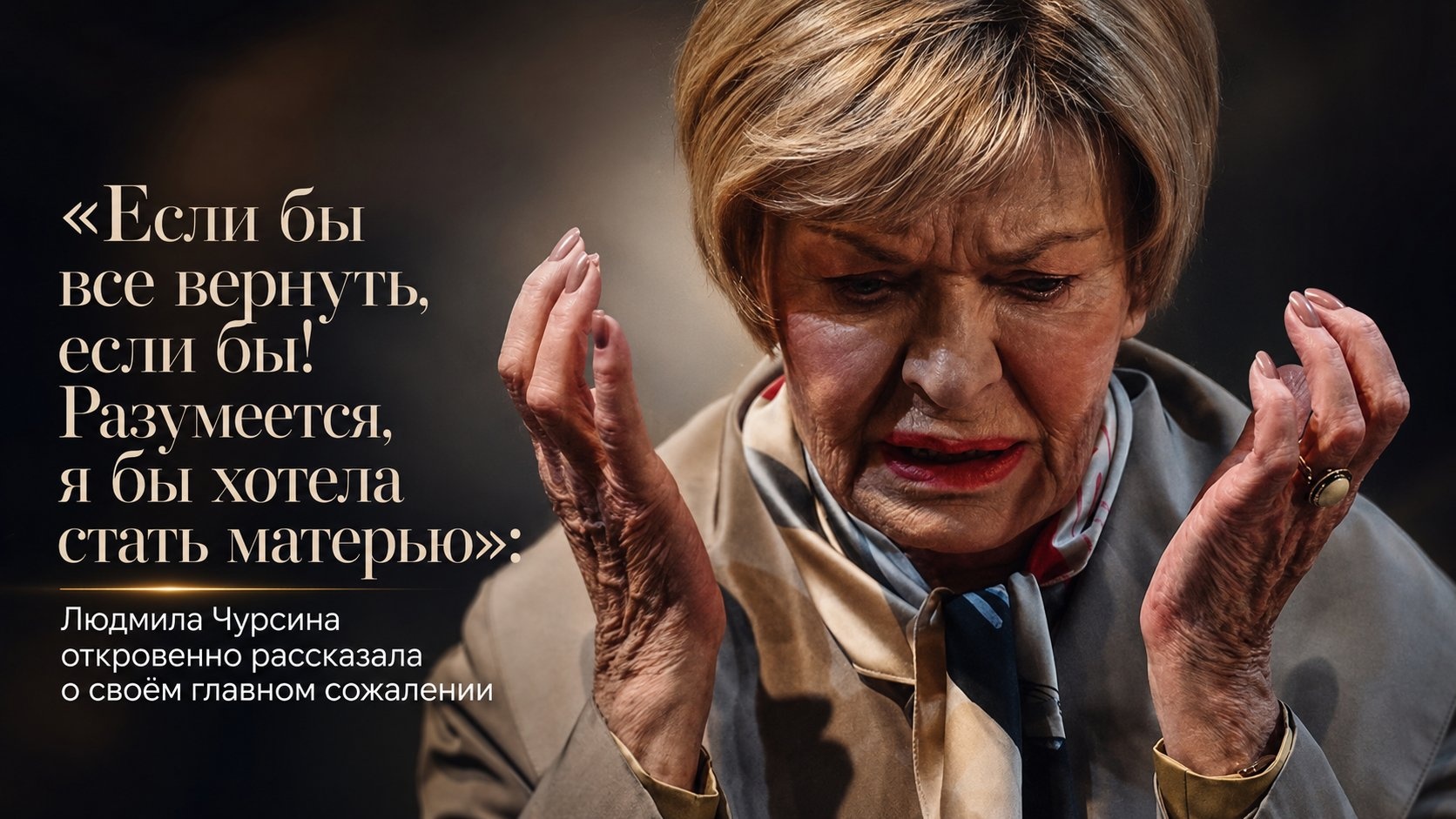 «Если бы все вернуть, если бы! Разумеется, я бы хотела стать матерью»: Людмила Чурсина откровенно рассказала о своём главном сожалении