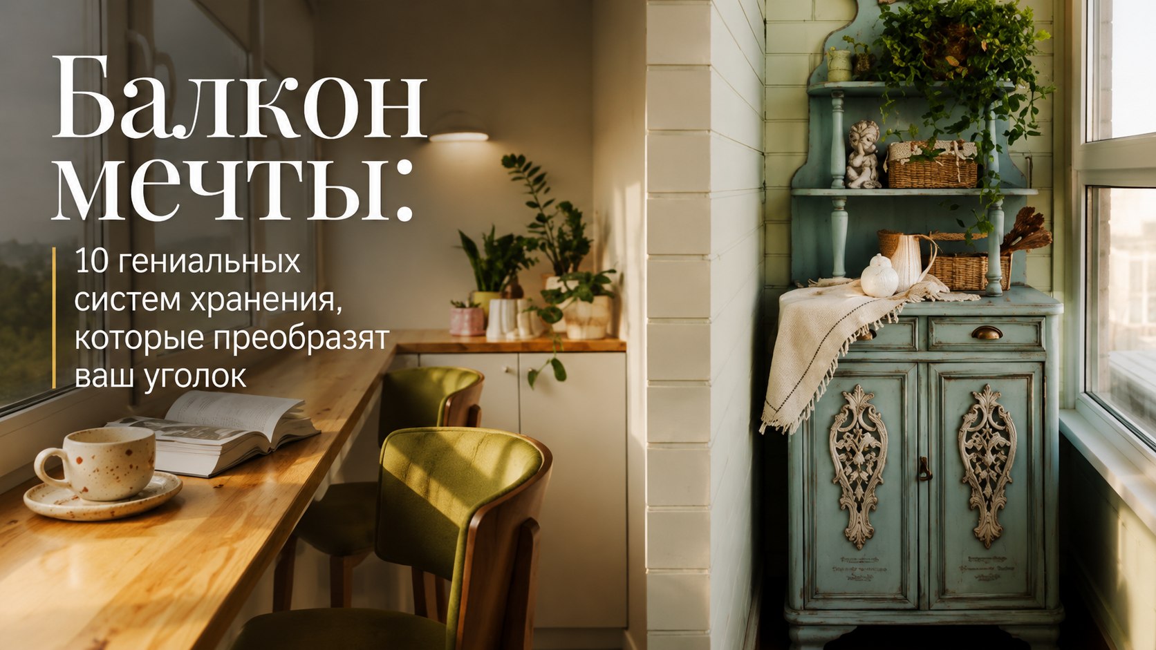 Балкон мечты: 10 гениальных систем хранения, которые преобразят ваш уголок