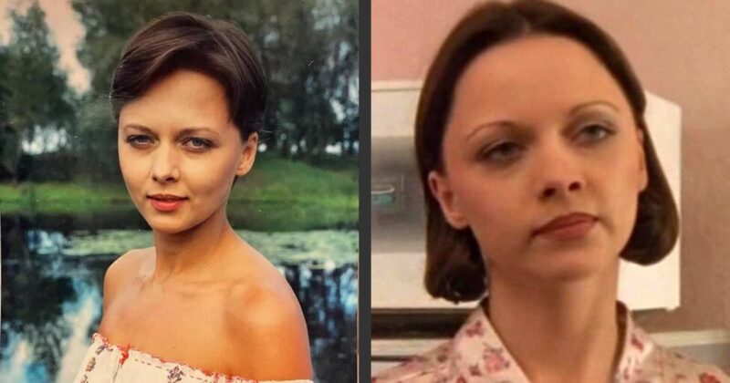 Дарья Повереннова в начале творческого пути и в роли Веры в сериале «День рождения Буржуя»