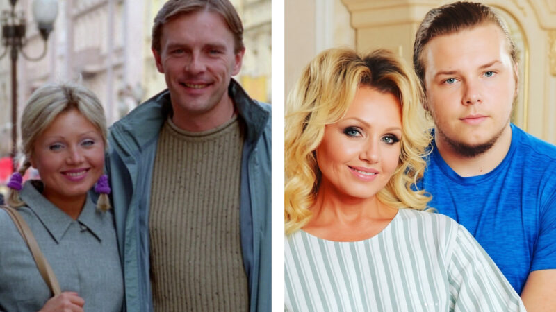 Ирина Климова с сыном Никитой и бывшим мужем Алексеем Ниловым.