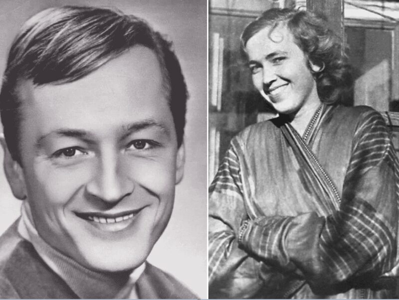 Молодые и счастливые Михаил Ножкин и Лариса Голубина