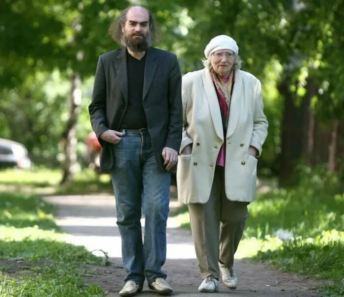 Григорий Перельман со своей мамой Любовью Лейбовной.