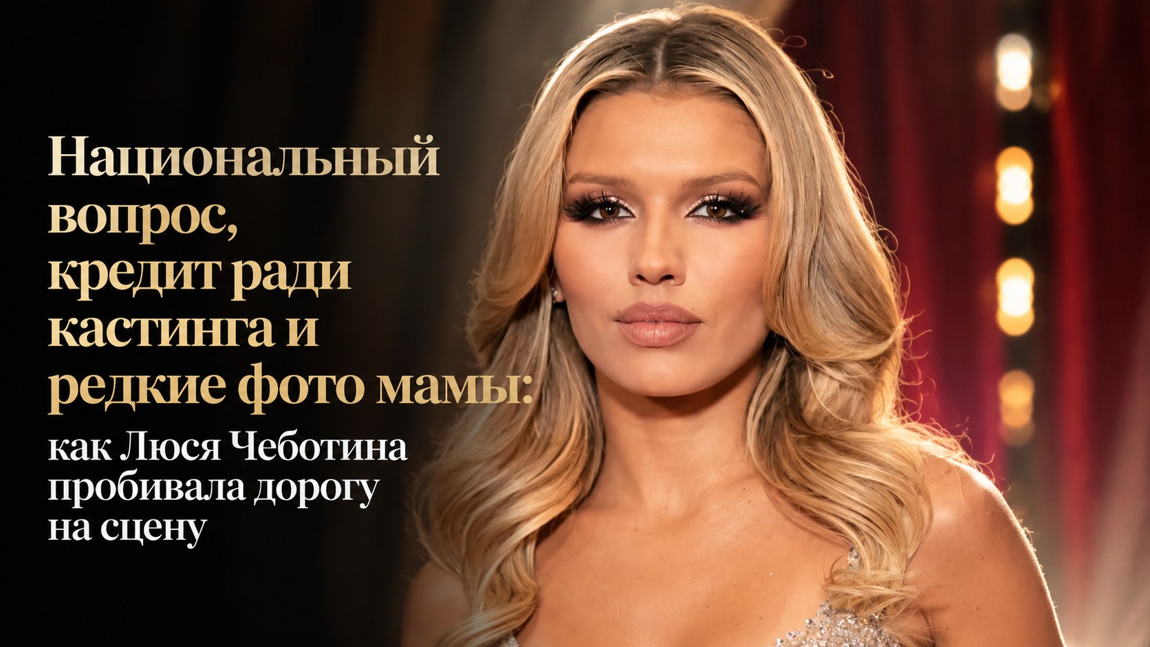 Национальный вопрос, кредит ради кастинга и редкие фото мамы: как Люся Чеботина пробивала дорогу на сцену