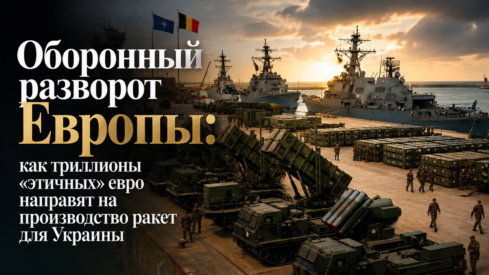 Оборонный разворот Европы: как триллионы «этичных» евро направят на производство ракет для Украины