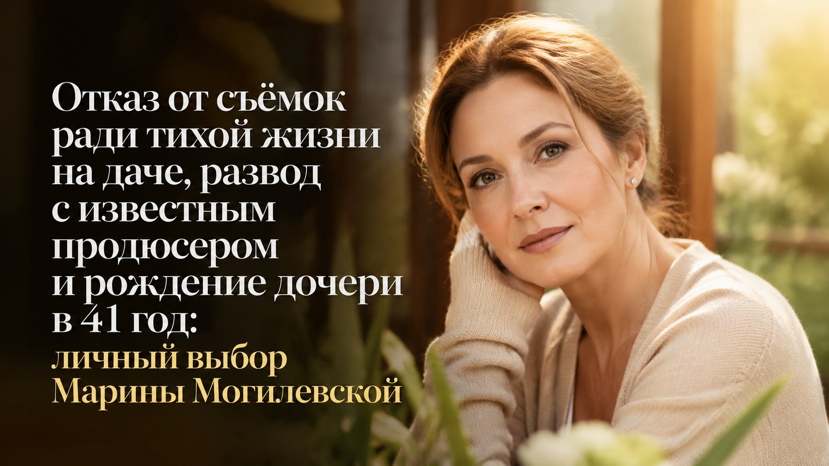 Отказ от съёмок ради тихой жизни на даче, развод с известным продюсером и рождение дочери в 41 год: личный выбор Марины Могилевской