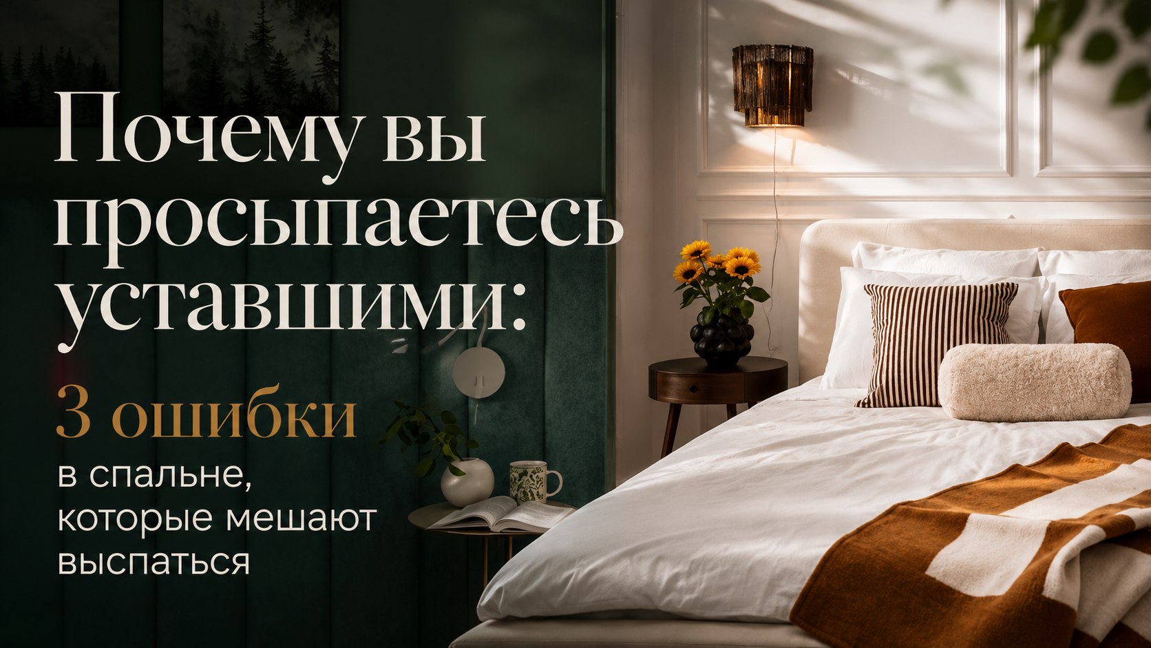 Почему вы просыпаетесь уставшими: 3 ошибки в спальне, которые мешают выспаться