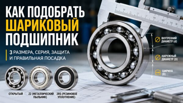Шариковые подшипники: размеры, обозначения и подбор