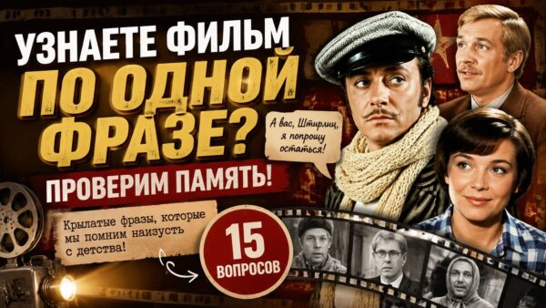 Угадаете советский фильм по одной фразе? Проверим память!