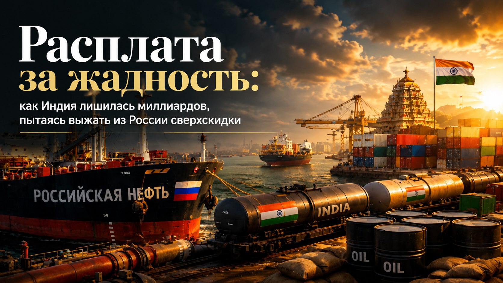 Расплата за жадность: как Индия лишилась миллиардов, пытаясь выжать из России сверхскидки