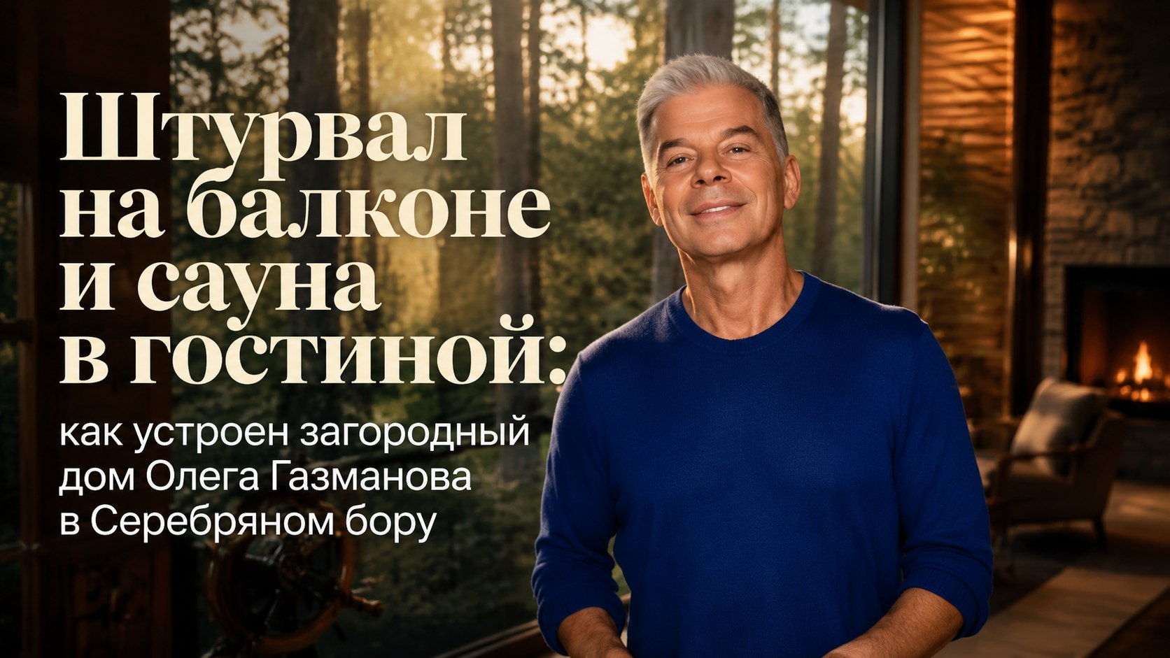 Штурвал на балконе и сауна в гостиной: как устроен загородный дом Олега Газманова в Серебряном бору