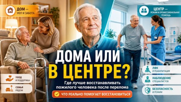 Дома или в центре: где восстанавливать пожилого человека после перелома