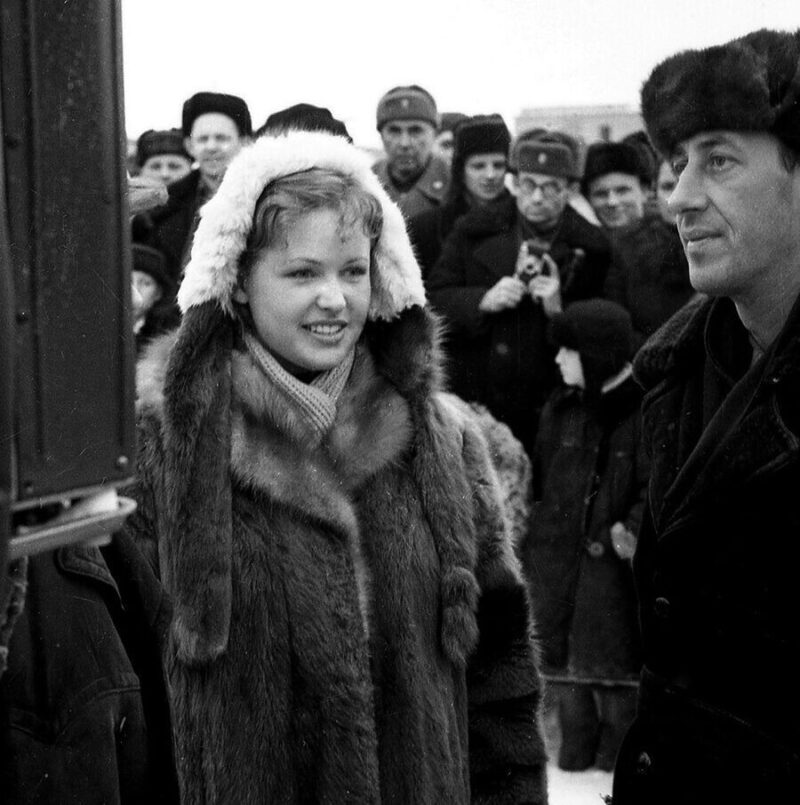 Наталья Фатеева и Владимир Басов во время съемок