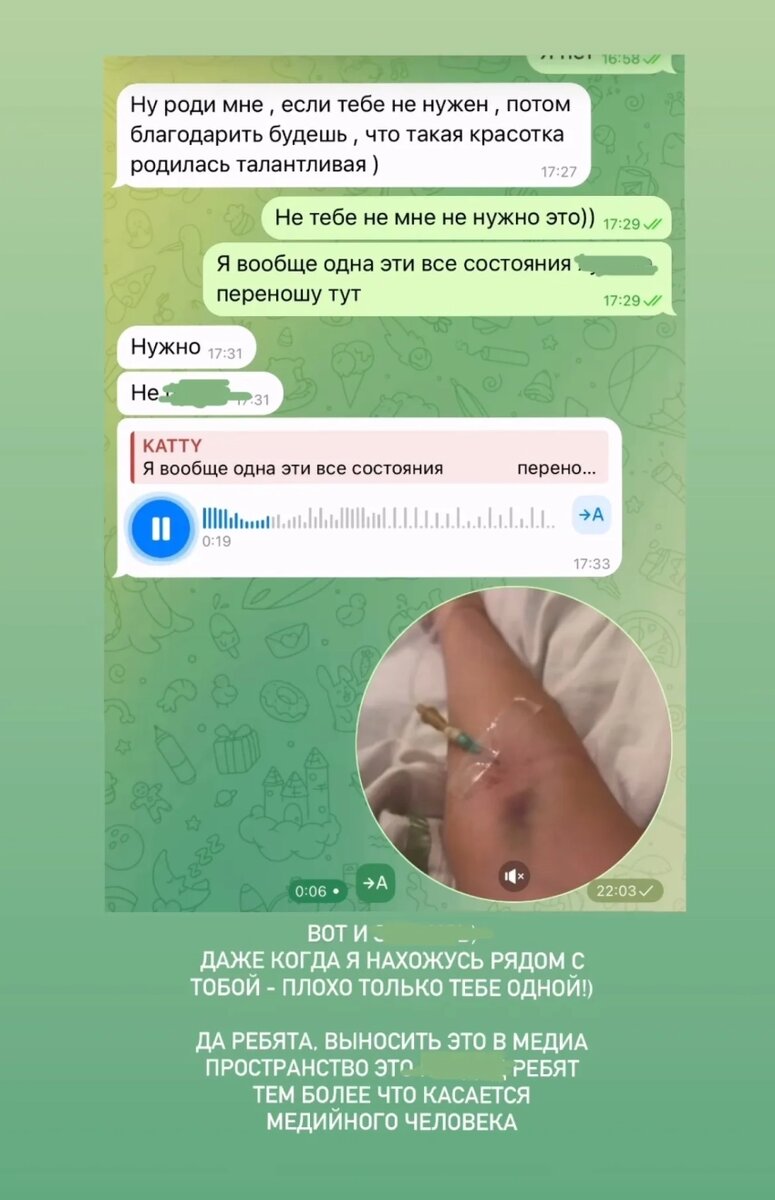 Фрагменты переписки, опубликованные моделью