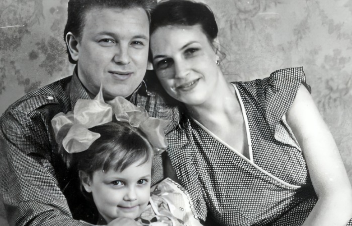Михаил Евдокимов с супругой Галиной и дочерью Анной