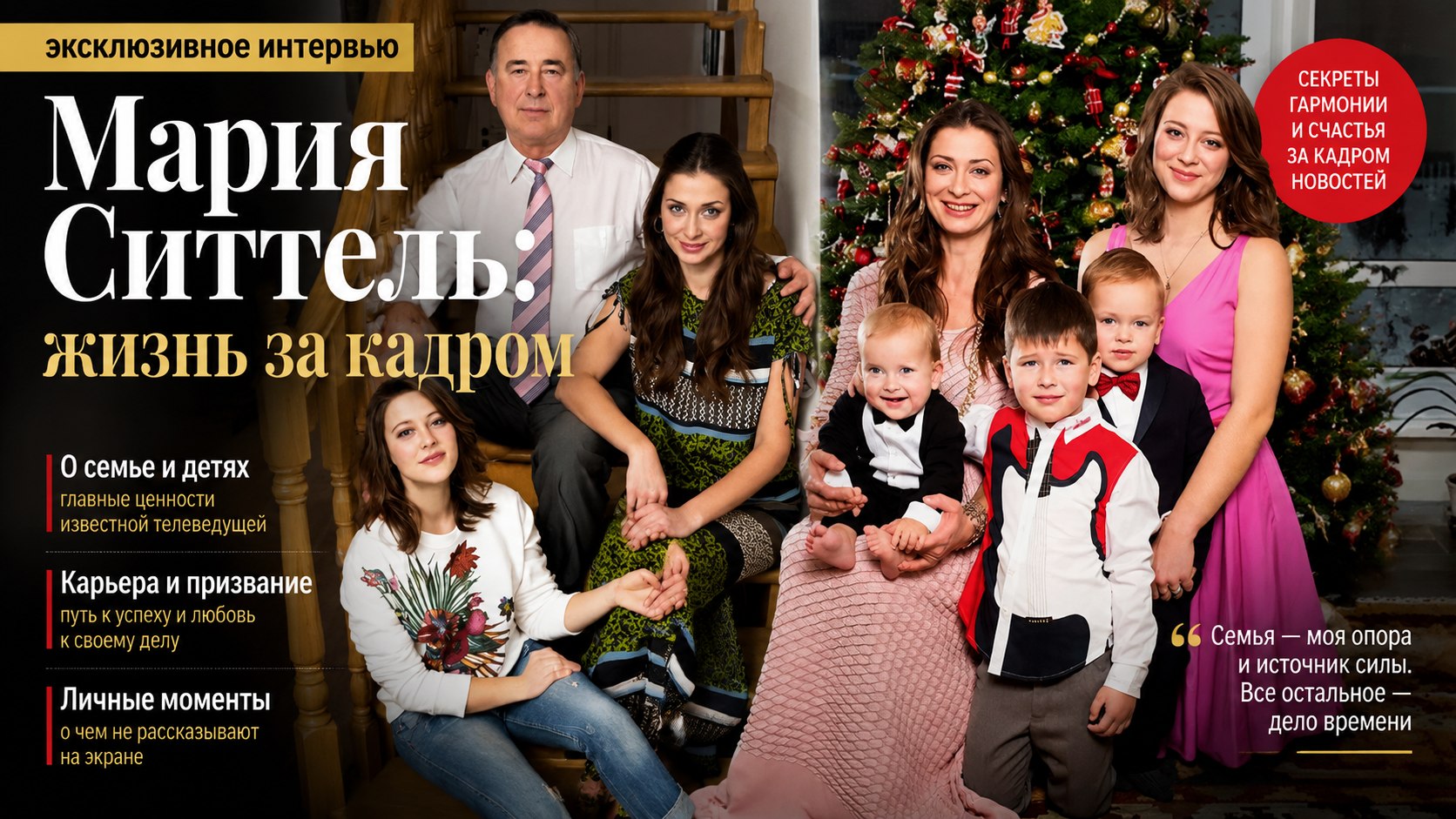 Пятеро детей, муж-бизнесмен и сестра на ТВ: как устроена закадровая жизнь телеведущей Марии Ситтель