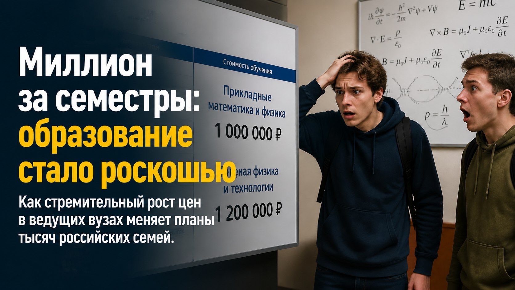 Миллион за семестры: почему ведущие вузы России взвинтили цены на обучение до 1,2 миллиона рублей