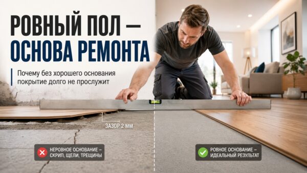 Ровное основание: незаметная база, от которой зависит весь интерьер