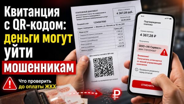 Квитанция ЖКХ с QR-кодом: что проверить, чтобы деньги не ушли мошенникам